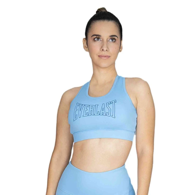 EVERLAST WOMEN POLY/SPX RACERBACK BRA - SIZE S - BLUE