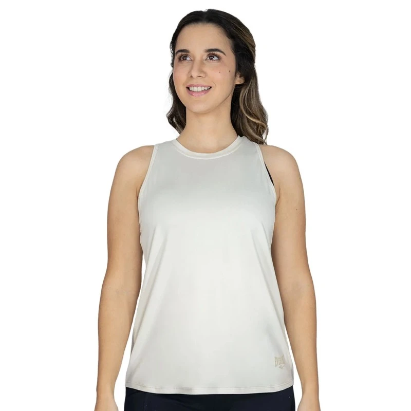 EVERLAST WOMEN POLY/SPX NOTUS TANK - SIZE S - BEIGE