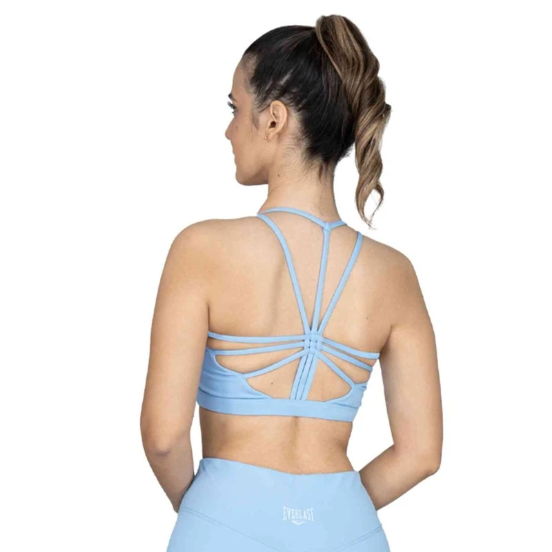 EVERLAST WOMEN POLY/SPX ATLAS BRA - SIZE S - BLUE