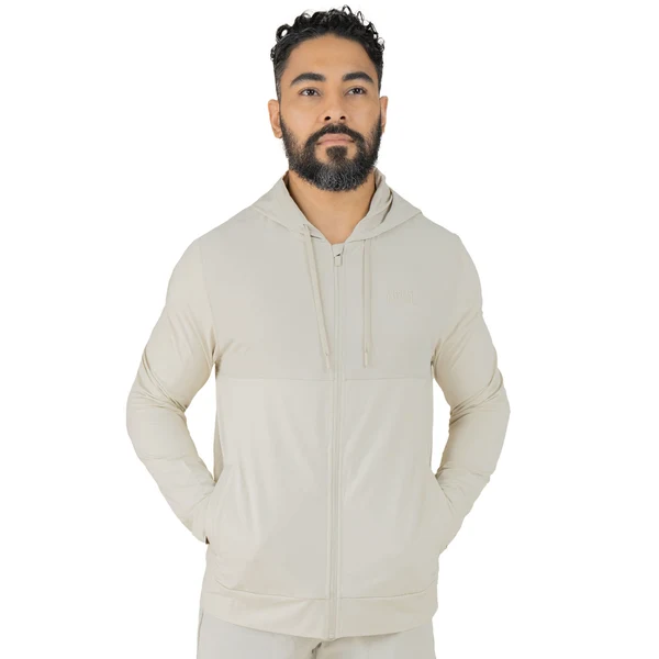 EVERLAST MEN POLY/ELAST E-DAY JACKET - SIZE S - KHAKI