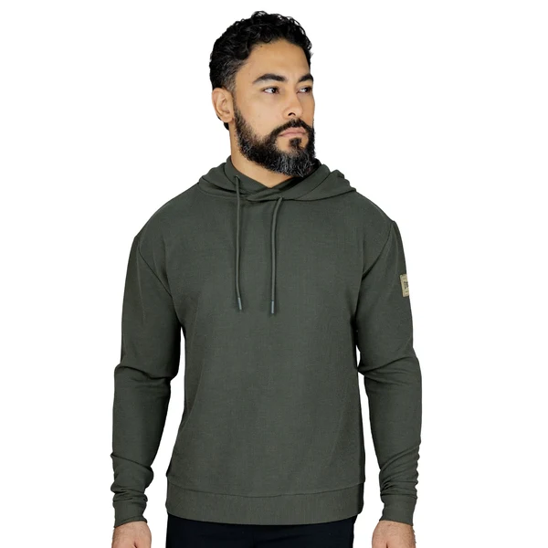 EVERLAST MEN WAFFLE HODDIE - SIZE S - GREEN
