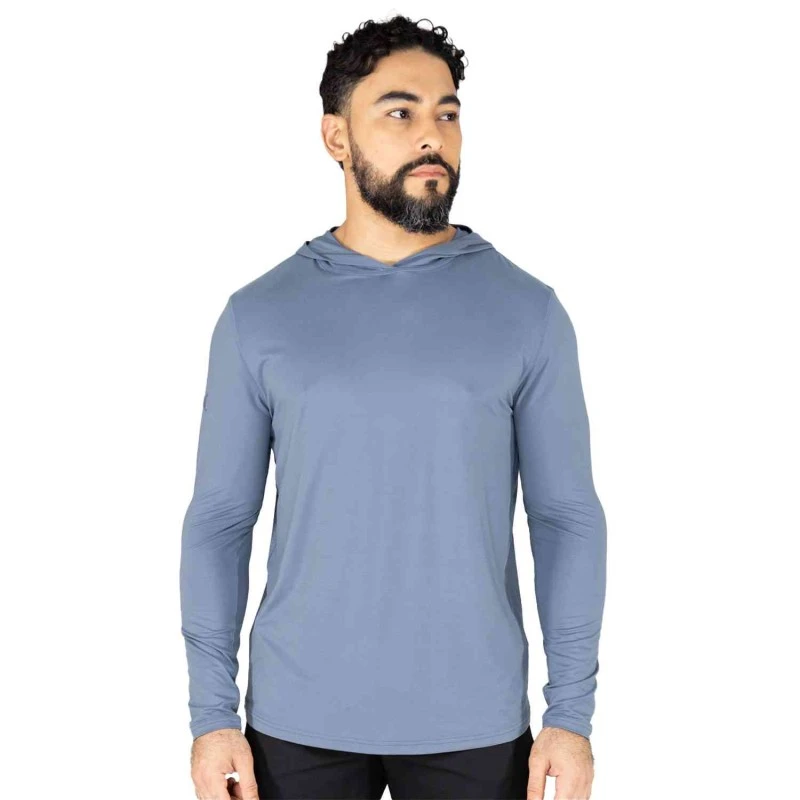 EVERLAST MEN POLY/SPX E-DAY HOODIE - SIZE S - BLUE