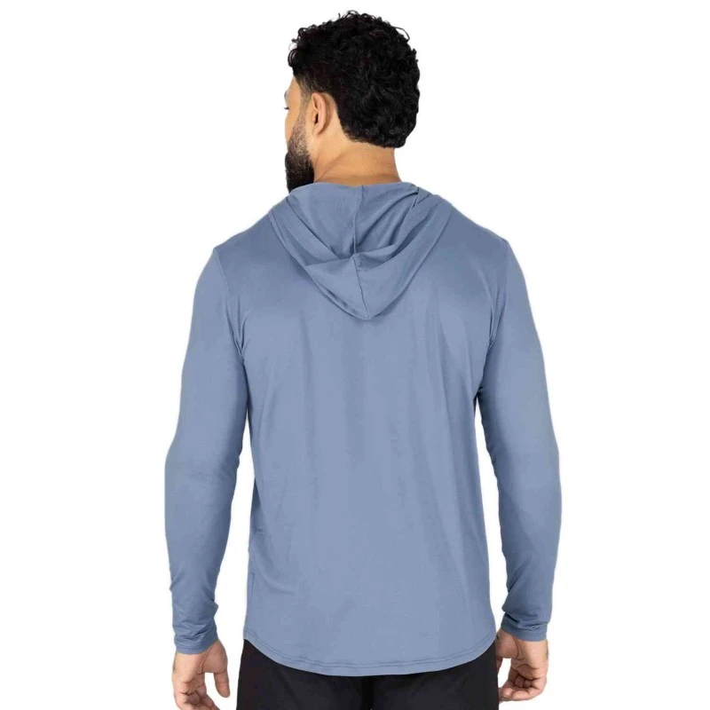 EVERLAST MEN POLY/SPX E-DAY HOODIE - SIZE S - BLUE