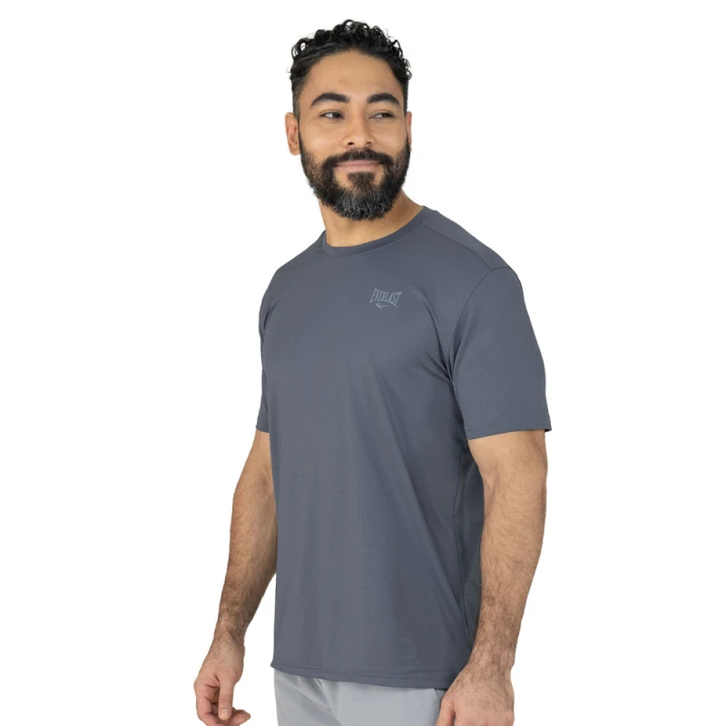 EVERLAST MEN POLY/SPX IRON TSHIRT - SIZE S - NAVY SUEDE