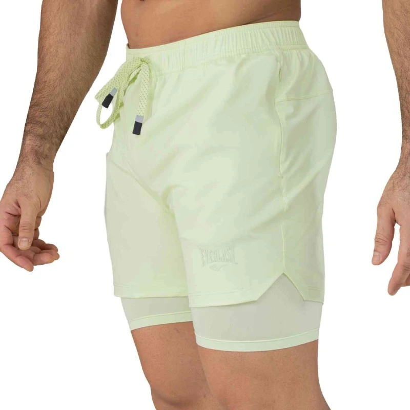 EVERLAST MEN 2N1 POLY/ELAST SHORT - SIZE S - LIME