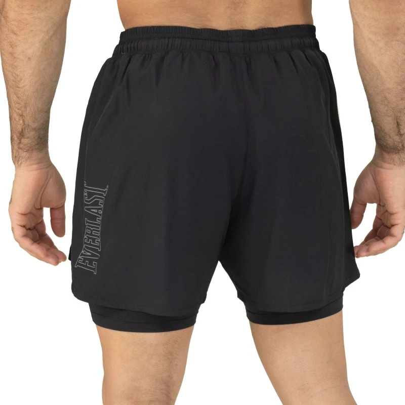 EVERLAST MEN 2IN1 POLY/SPX SLAM SHORT - SIZE S - BLACK