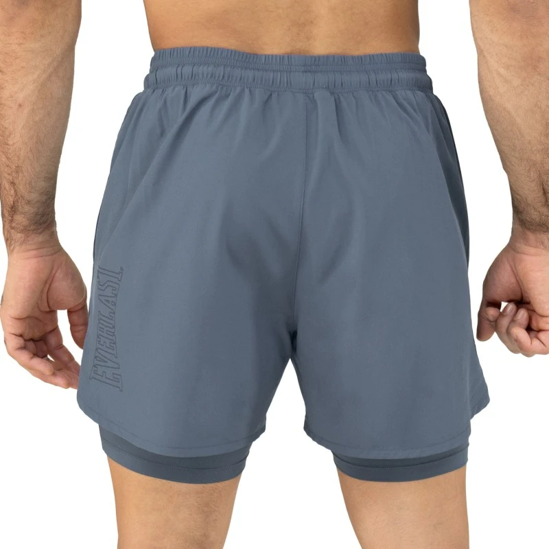 EVERLAST MEN 2IN1 POLY/SPX SLAM SHORT - SIZE S - NAVY
