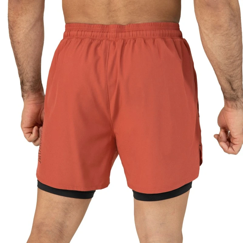 EVERLAST MEN 2IN1 POLY/SPX SLAM SHORT - SIZE S - RED