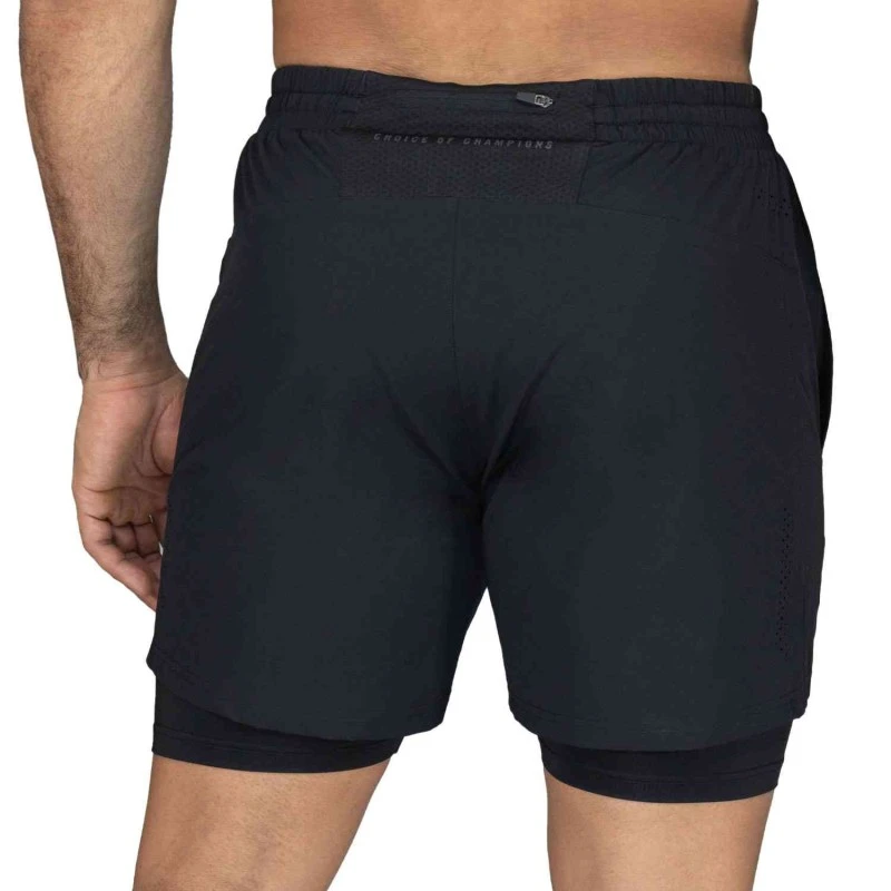 EVERLAST MEN 2IN1 POLY/SPX RUSH SHORT - SIZE S - BLACK