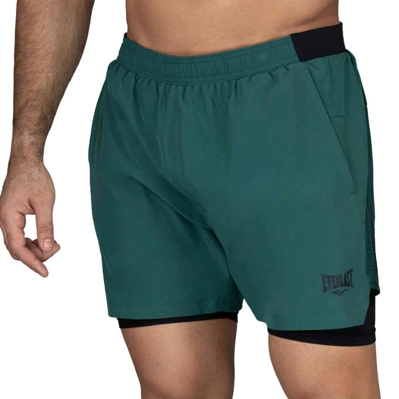 EVERLAST MEN 2IN1 POLY/SPX PIONEER 5" SHORT - SIZE S - GREEN