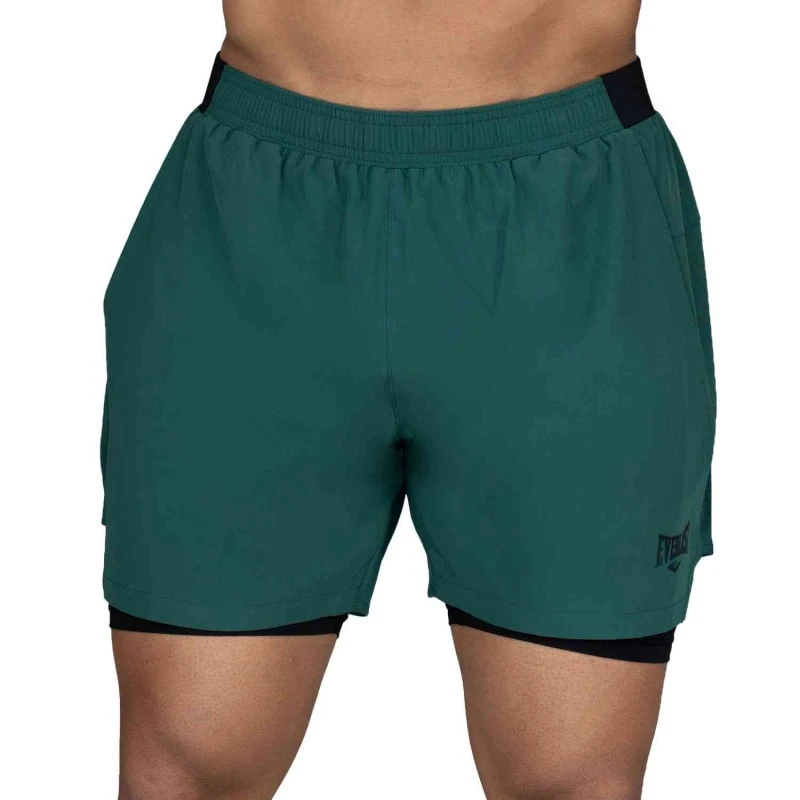 EVERLAST MEN 2IN1 POLY/SPX PIONEER 5" SHORT - SIZE S - GREEN