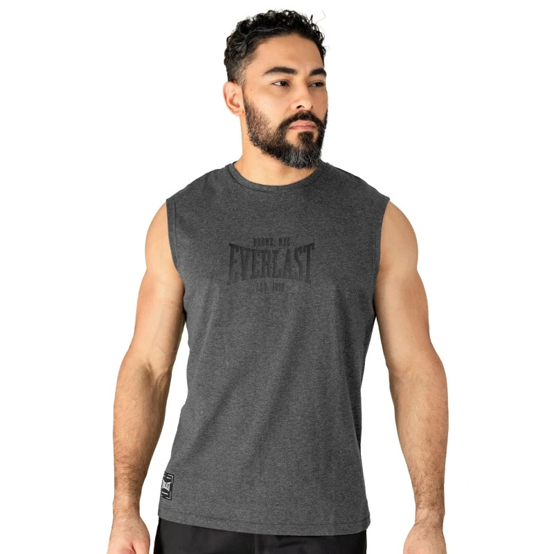 EVERLAST MEN COTT/POLY ESSENTIALS TANK - SIZE S - CHARCOAL