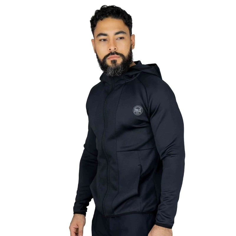 EVERLAST MEN POLY/SPX SCUBA JACKET - SIZE S - BLACK