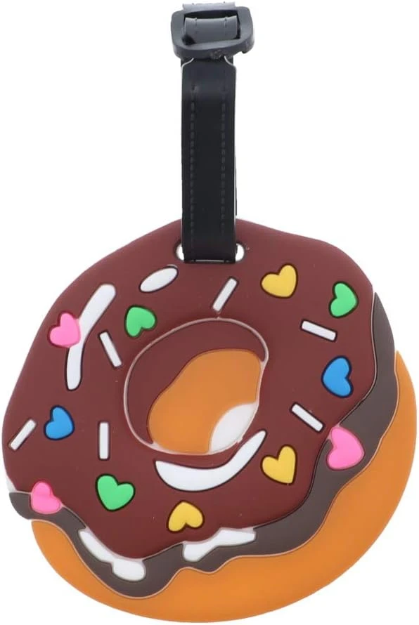 TRAVEL TECH 1-PIECE LUGGAGE TAG - CHOC DONUT