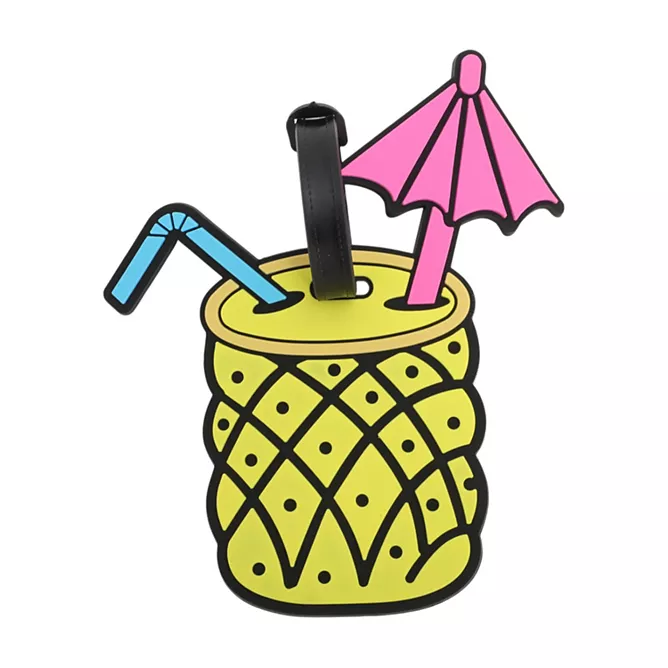 TRAVEL TECH 1-PIECE LUGGAGE TAG - PINEAPPLE DRINK