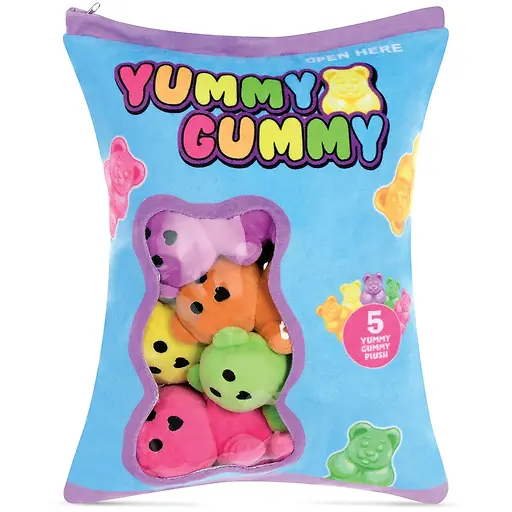 YUMMY GUMMY STRAWBERRY SCENTED PACKAGING FLEECE PLUSH