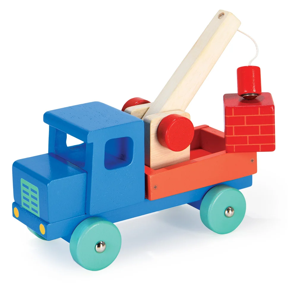 WOODEN BLUE PICK-UP TRUCK