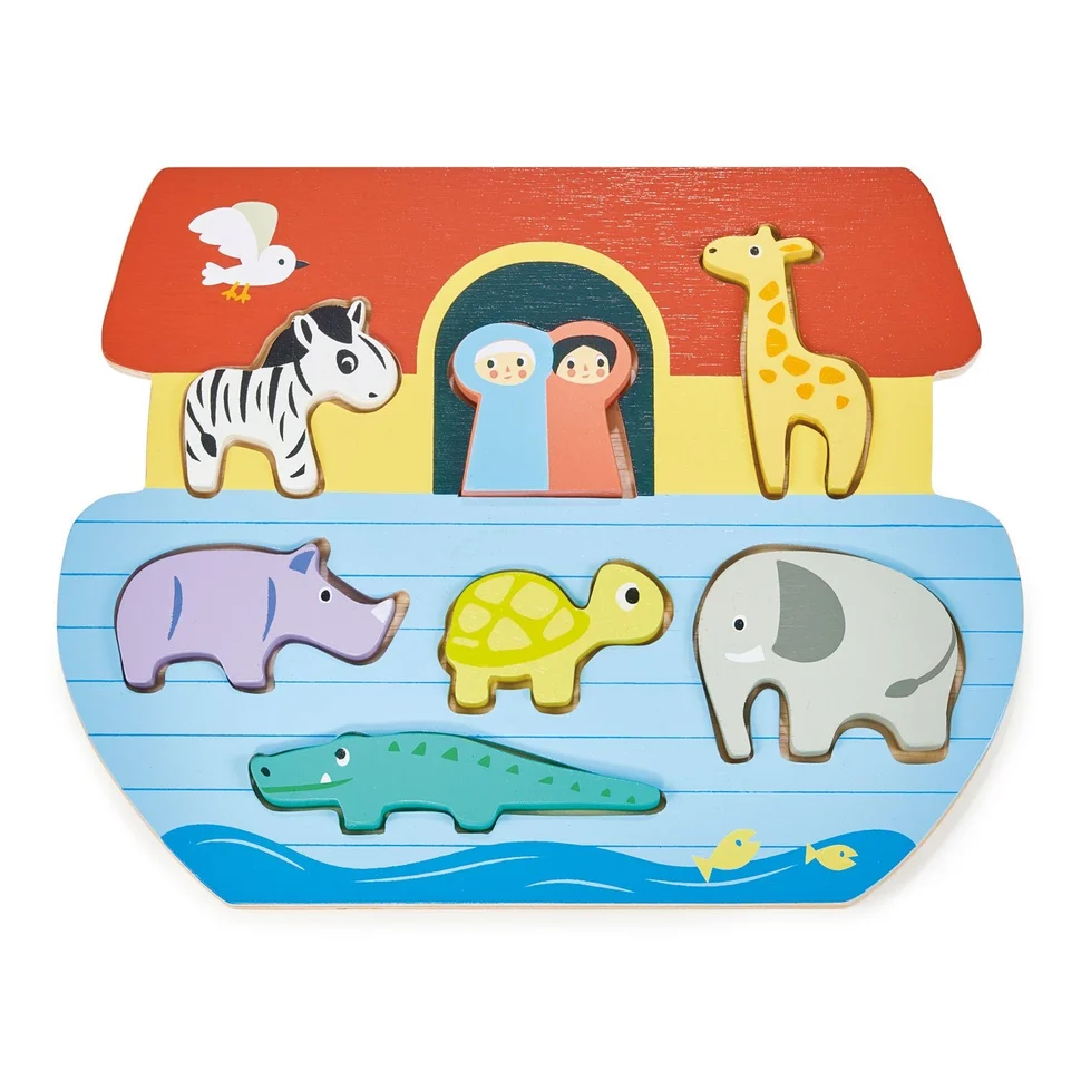 WOODEN SHAPE SORTING ARK TRAY