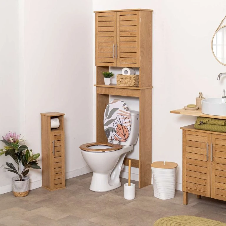 MDF TOILET RACK WITH 2 DOORS & 1 SHELF