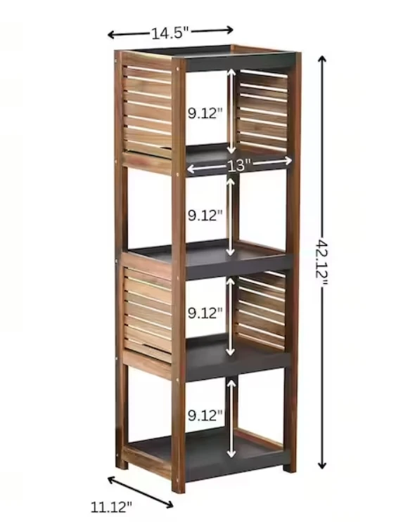 ACACIA & MDF 5-TIER CABINET