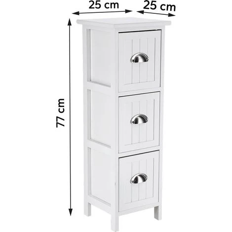 MDF/PAULOWNIA 3-DRAWER CABINET