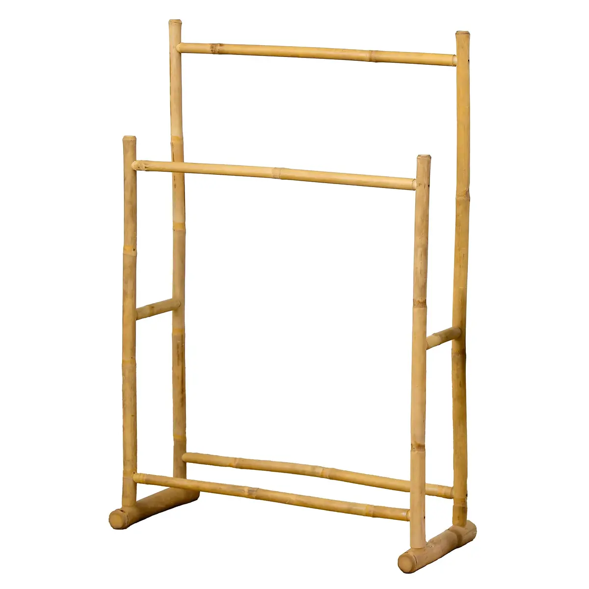 BAMBOO CANE 2-LEVEL TOWEL RACK