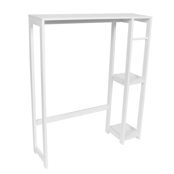 MDF TOILET RACK WITH 2 SHELVES - WHITE