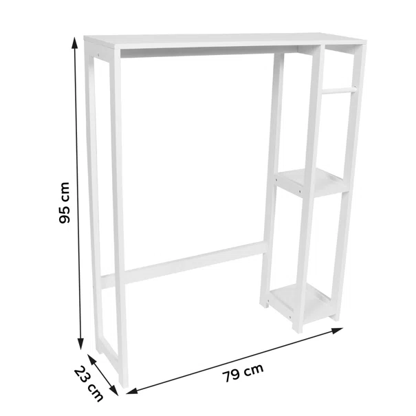 MDF TOILET RACK WITH 2 SHELVES - WHITE