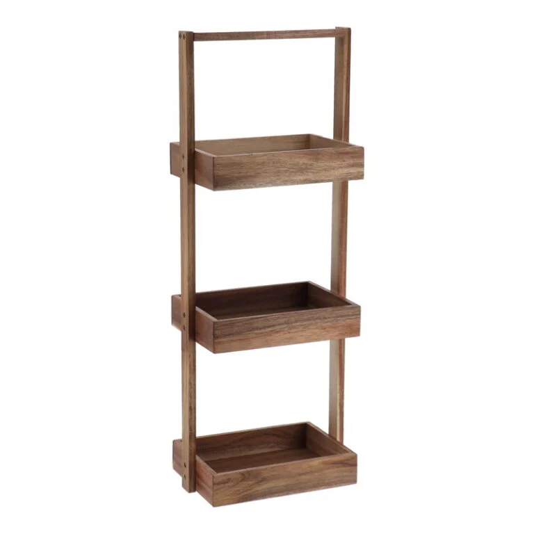 ACACIA/MDF SHELF WITH 3 LEVELS