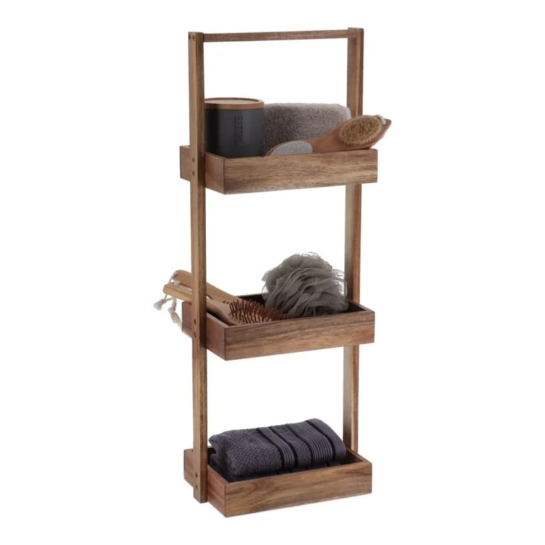 ACACIA/MDF SHELF WITH 3 LEVELS