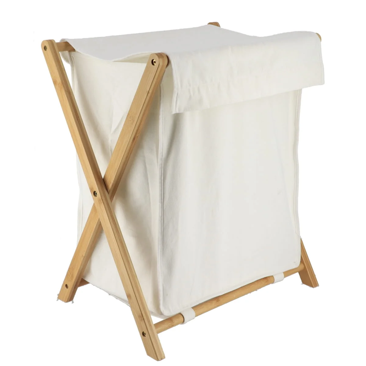 FOLDABLE BAMBOO LAUNDRY BASKET