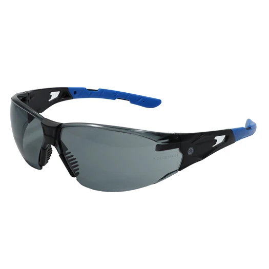 SAFETY GLASSES - SMOKE - BLACK/BLUE