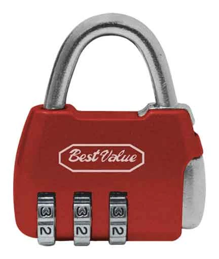 COMBINATION LUGGAGE PADLOCK - RED