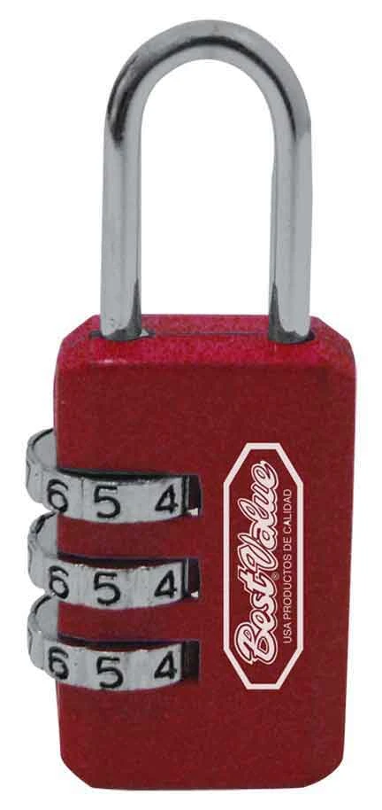 COMBINATION LUGGAGE PADLOCK - RED