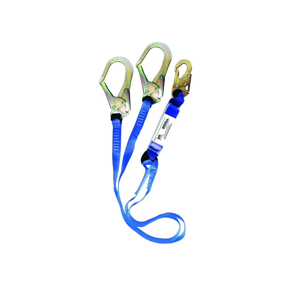 DOUBLE-HOOK LANYARD WITH SHOCK ABSORBER