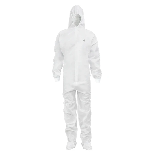 DISPOSABLE INDUSTRIAL COVERALL WITH HOOD - SIZE L