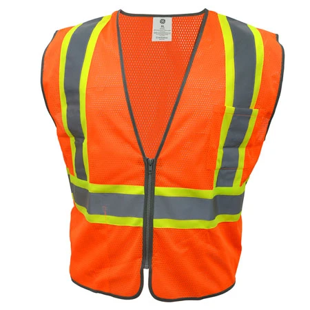 SAFETY VEST WITH CONTRASTING TRIM - SIZE M