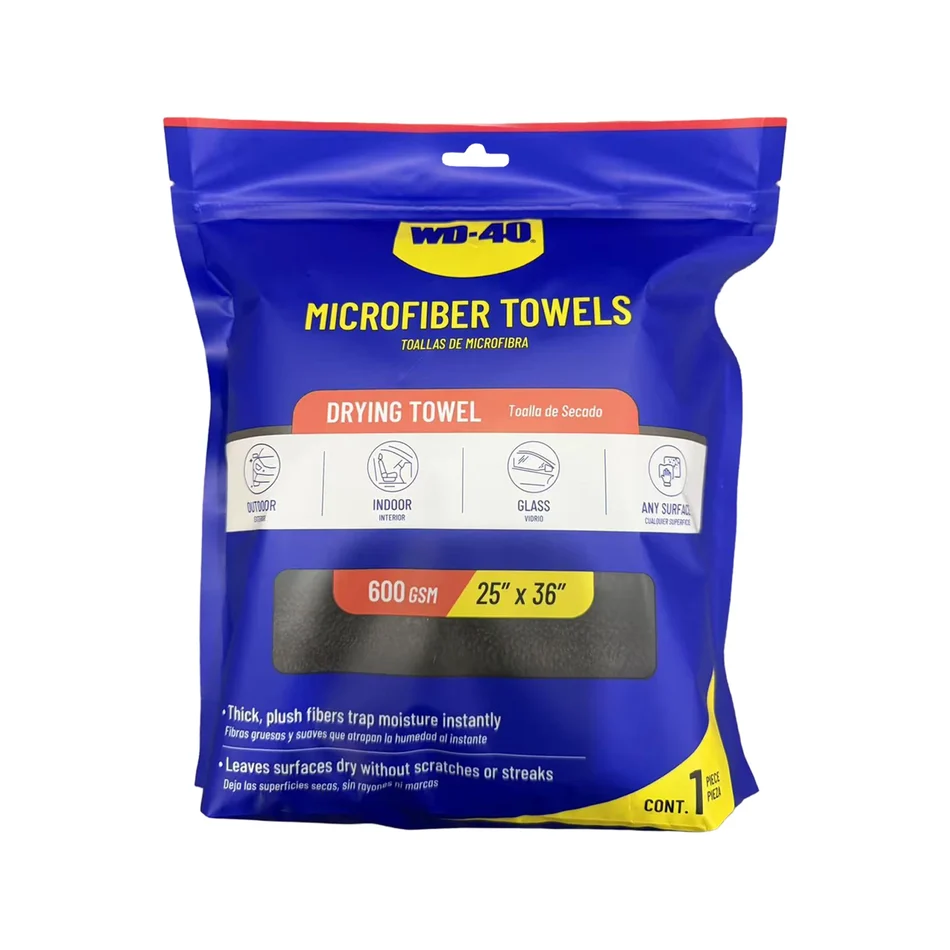 SINGLE PACK MICROFIBER TOWEL 600GSM 25"X36"