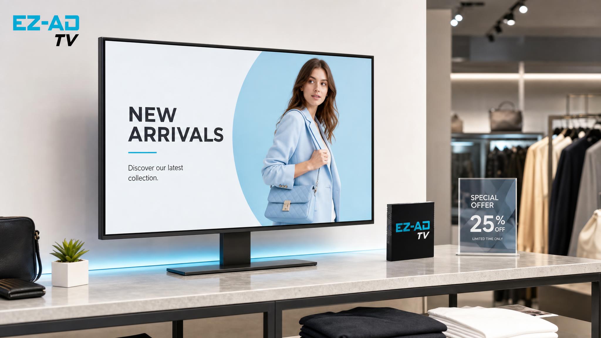 point of purchase display reinvented with EZ AD TV