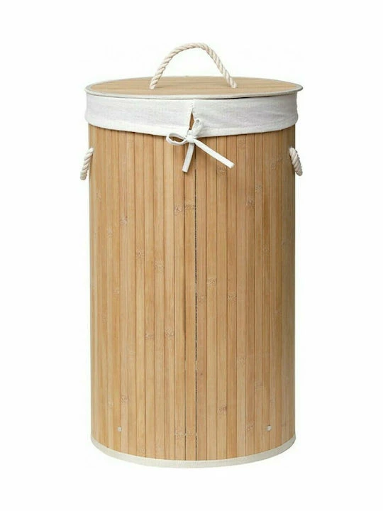 ROUND FOLDABLE BAMBOO LAUNDRY BASKET
