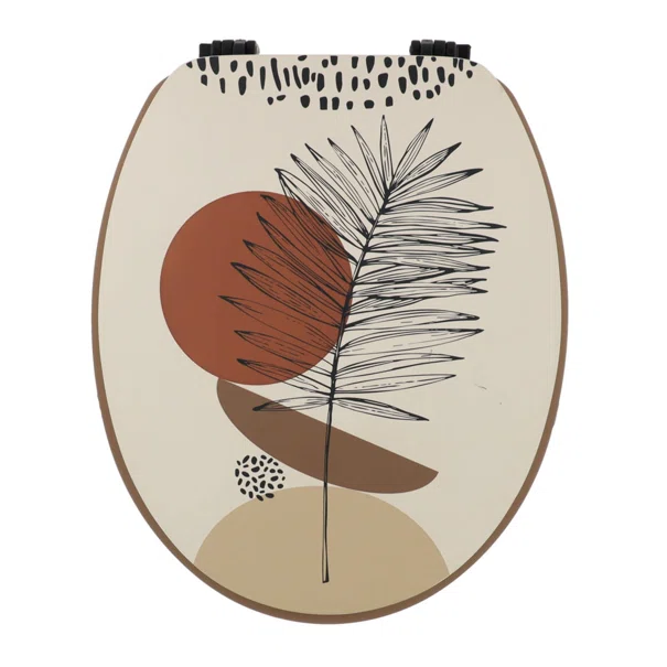 MDF TOILET SEAT WITH PLASTIC HINGES - 18 INCHES