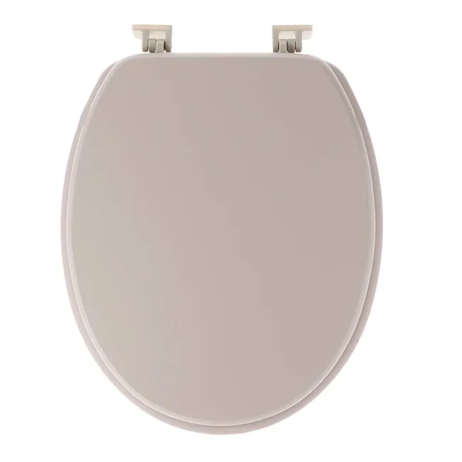MDF TOILET SEAT WITH PLASTIC HINGES 18 INCHES - BEIGE