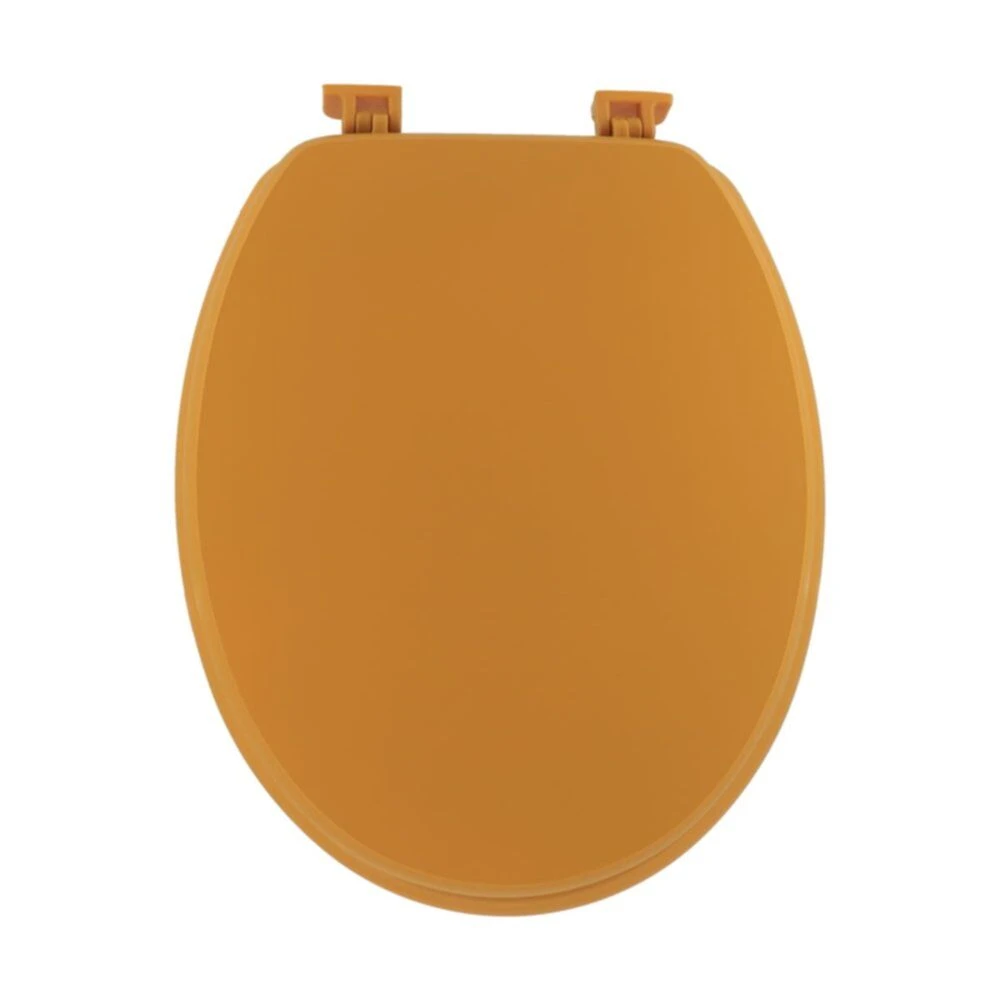 MDF TOILET SEAT WITH PLASTIC HINGES 18 INCHES - MUSTARD