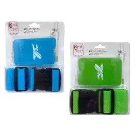 LUGGAGE STRAP WITH POUCH - ASSORTED COLOURS