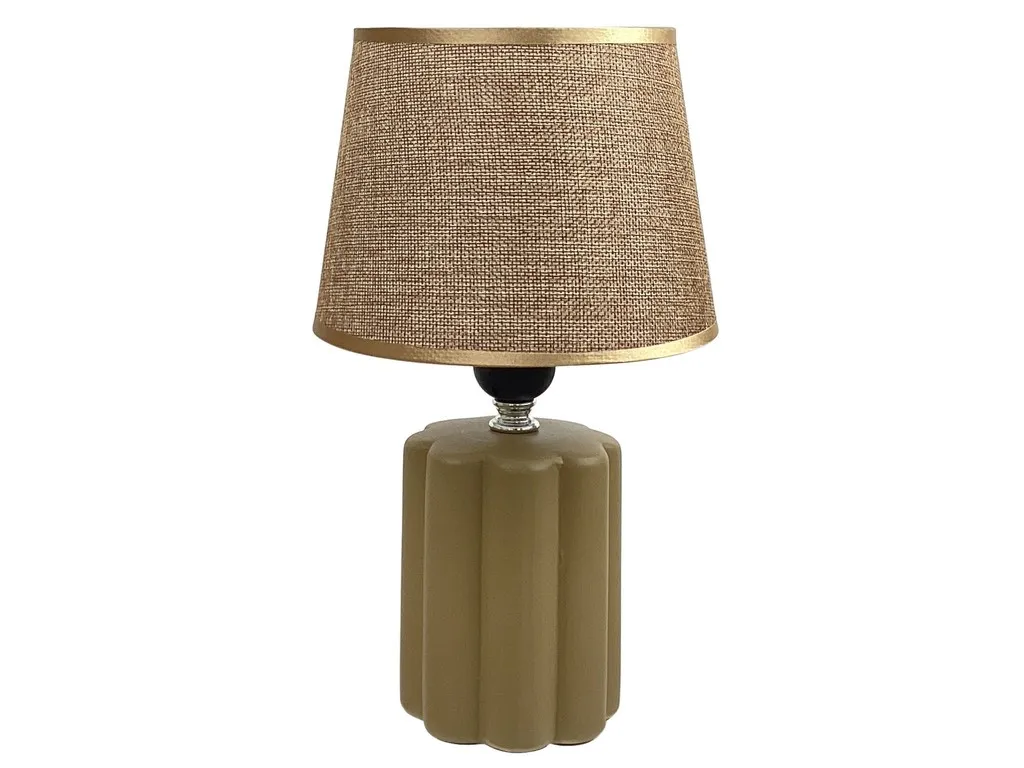 30CM CERAMIC TABLE LAMP - ELECTRIC - GOLD