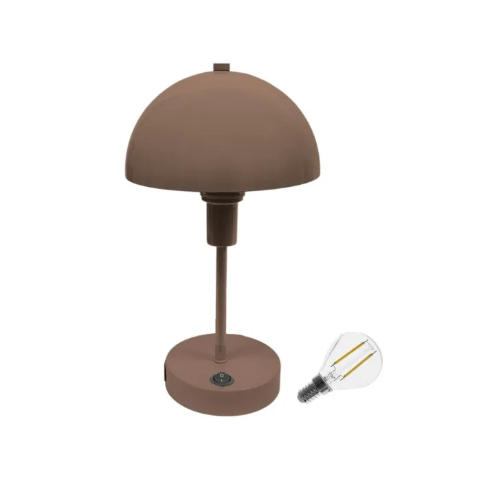 32 CM METAL TABLE LAMP ELECTRIC - BROWN