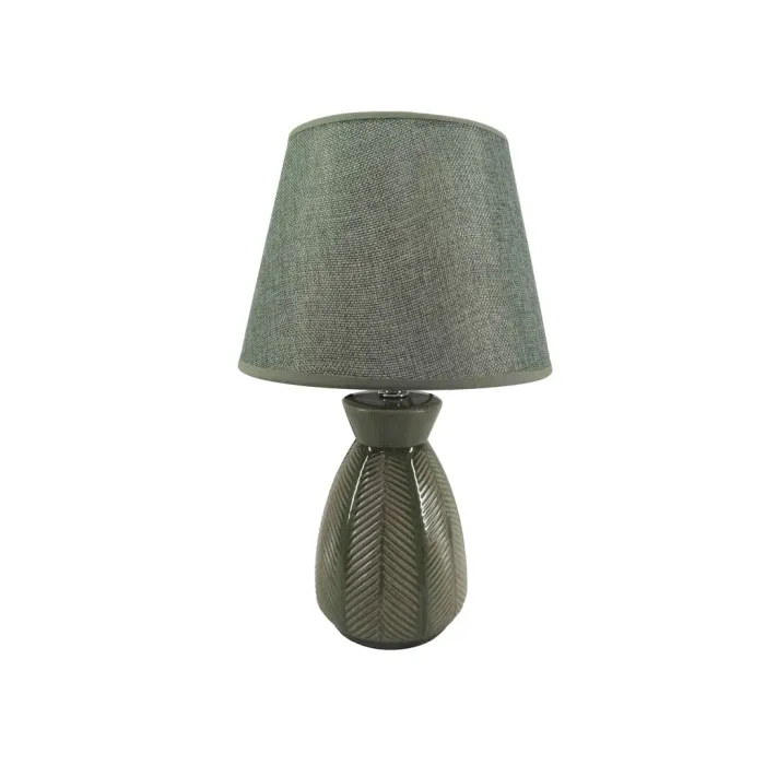 38CM CERAMIC TABLE LAMP ELECTRIC - GREEN
