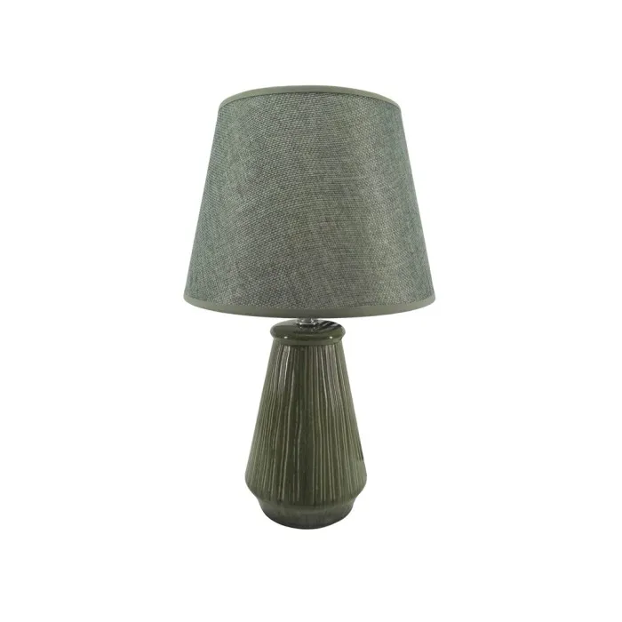 38CM CERAMIC TABLE LAMP ELECTRIC - GREEN