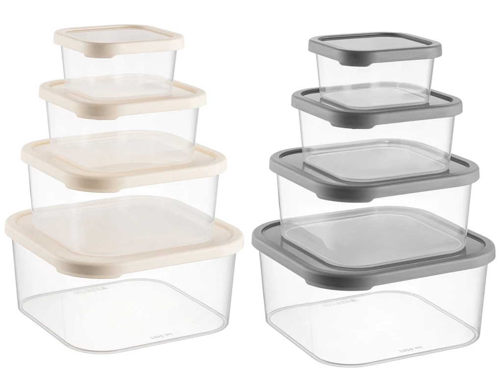 4PC SQUARE QUICK BOX SET - ASSORTED COLOURS