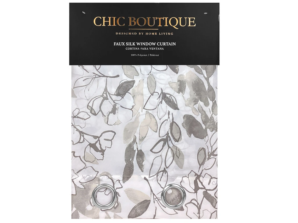 WINDOW CURTAIN FAUX SILK PRINT